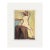 Vintage Mid-Century Figure Painting on Board From France With Mat For Sale