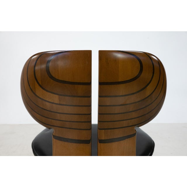 Mid-Century Modern Africa Chairs by Afra & Tobia Scarpa for Maxalto, 1970s, Set of 6 For Sale - Image 13 of 16