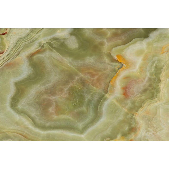 Roman Style Green & Brown Translucent Onyx Pedestal Column For Sale - Image 6 of 13