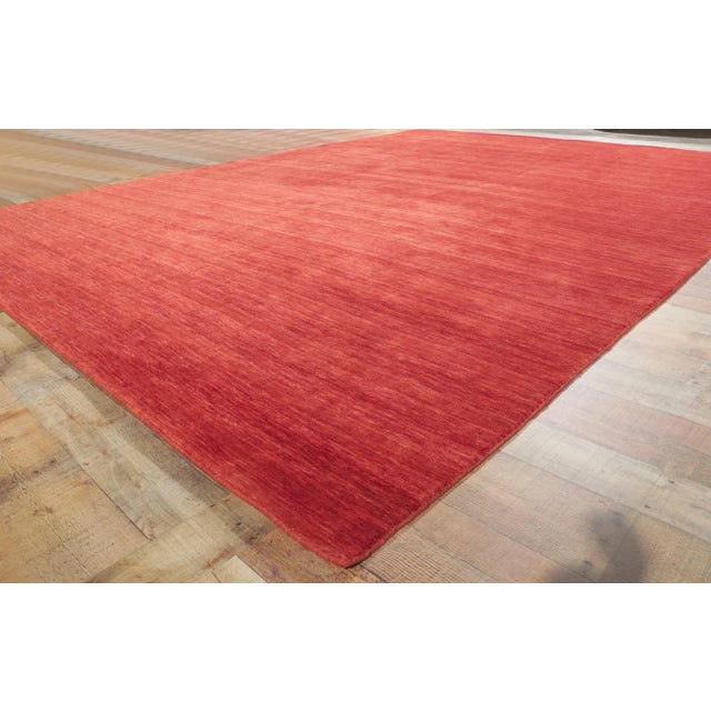 Red Modern Style Area Rug - 09'07 X 12'10 For Sale In Dallas - Image 6 of 9