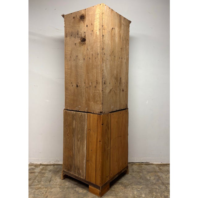 19th Century English Pine Corner Cabinet With Astral Glazed Top For Sale In Naples, FL - Image 6 of 12