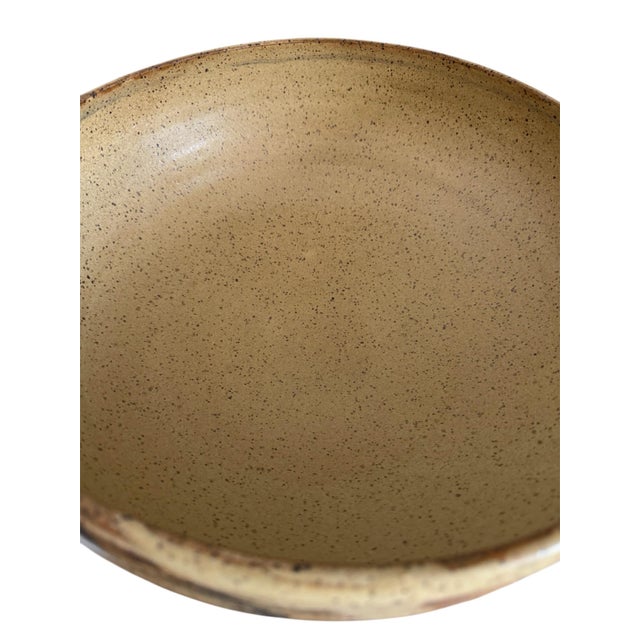 Late 20th Century Handmade Extra Large Vintage Studio Pottery Bowl For Sale - Image 5 of 6