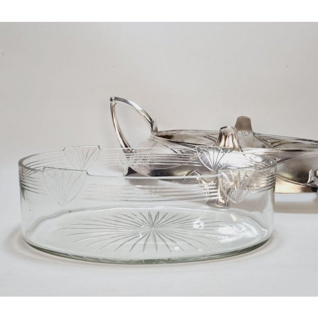 1920s Antique Art Nouveau Silver-Plated Centerpiece by Dupper and Bernhold, 1920s For Sale - Image 5 of 15