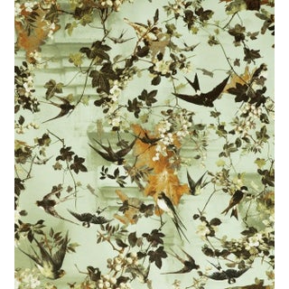 Sample - Jean Paul Gaultier for The House of Scalamandré Hirondelles Wallcovering, Automne For Sale