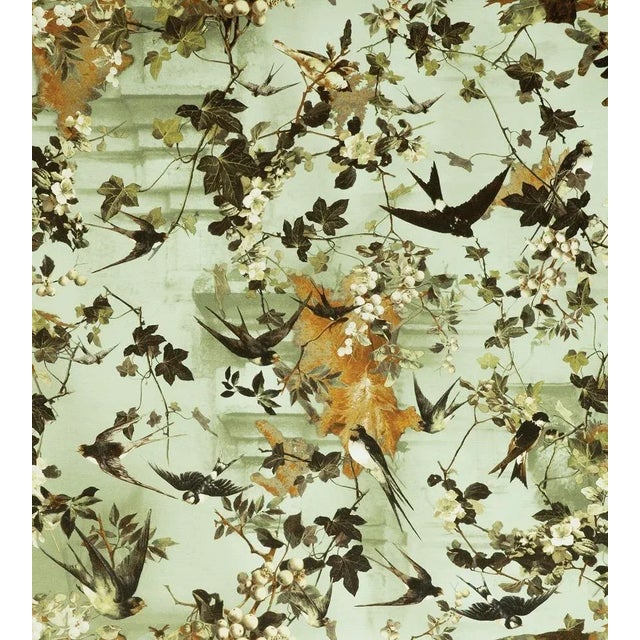 Sample - Jean Paul Gaultier for The House of Scalamandré Hirondelles Wallcovering, Automne For Sale