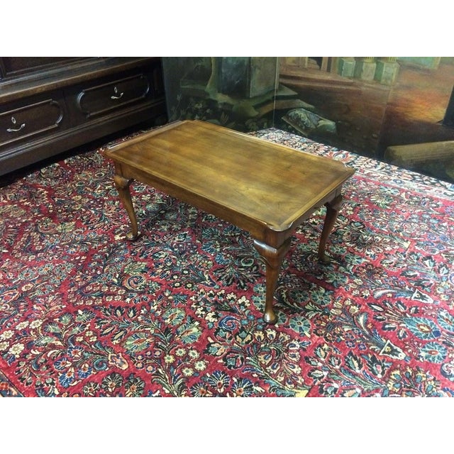 Vintage Coffee Table, Queen Anne Coffee Table, Cherry Wood Table For Sale - Image 6 of 6