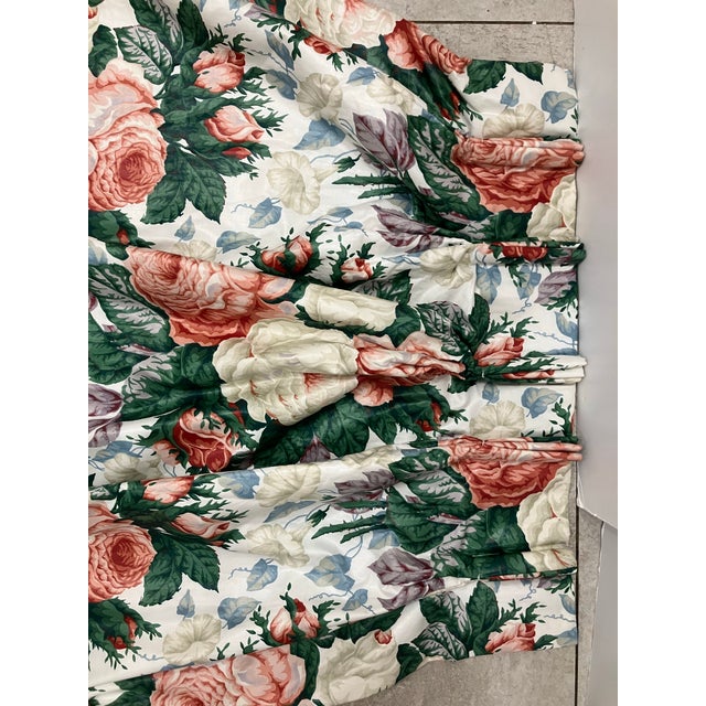 Textile Two Pairs of Custom Glazed Chintz Drapery For Sale - Image 7 of 7
