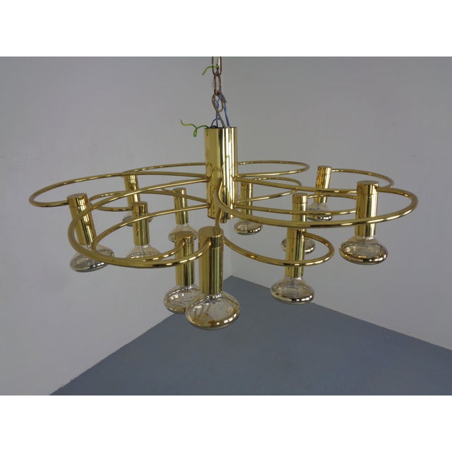Large Golden Ceiling Light from Cosack, Germany, 1970s For Sale - Image 4 of 18