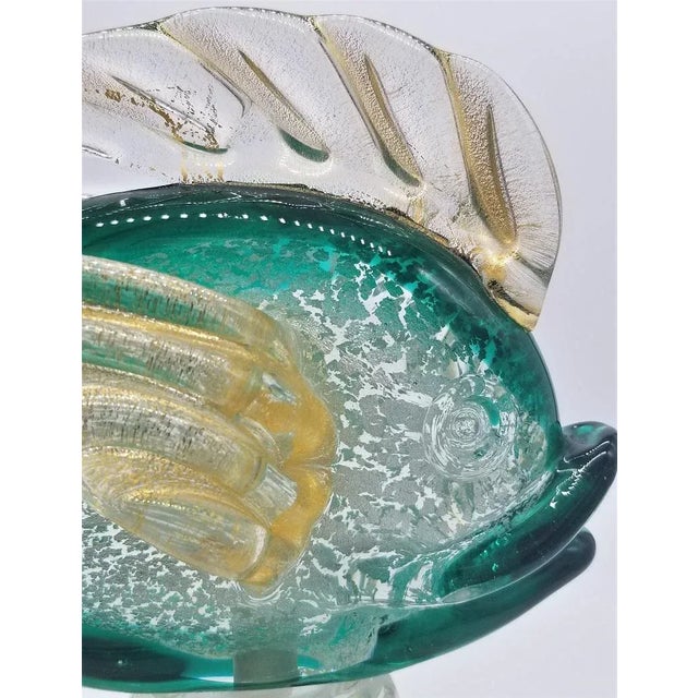 Glass 1970s Archimede Seguso Fish Murano Glass Bottle For Sale - Image 7 of 13