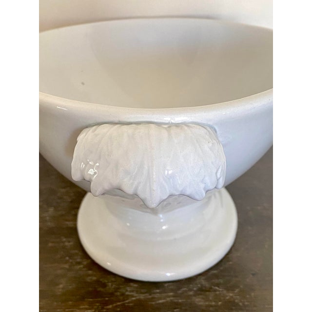 English Antique James Edwards White Ironstone Serving Bowl For Sale - Image 3 of 9