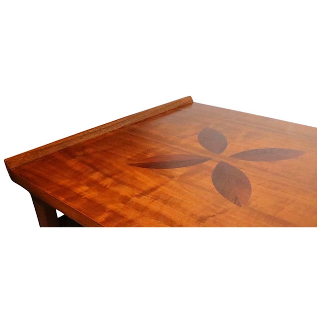 Pr. Architectural Mid Century Side Tables With Exotic Wood Inlay by Lane Furniture C. 1950/60's For Sale In New York - Image 6 of 12