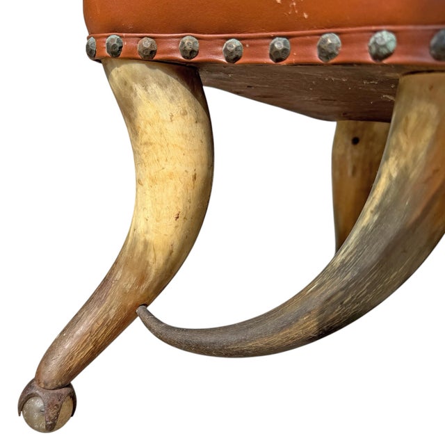 19th Century Longhorn Hearth Chair Attributed to Wenzel Friedrich For Sale - Image 9 of 12