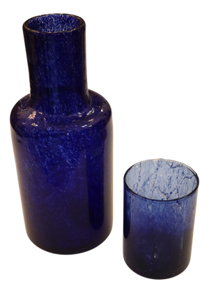 Murano Blown Glass Millebolle Bottle from Manifattura Di Murano, 1960s, Set of 2