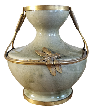 Art Nouveau Mounted Vase by F. Normand, 1890s