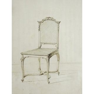 Louis XV Chair Drawing Circa 1800 For Sale