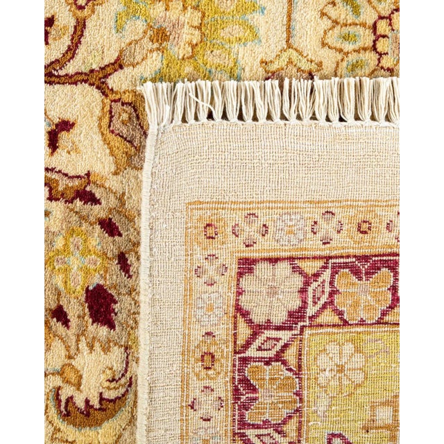 2000 - 2009 Mogul, One-of-a-Kind Hand-Knotted Area Rug in Ivory, 8' 3" x 10' 5" For Sale - Image 5 of 8