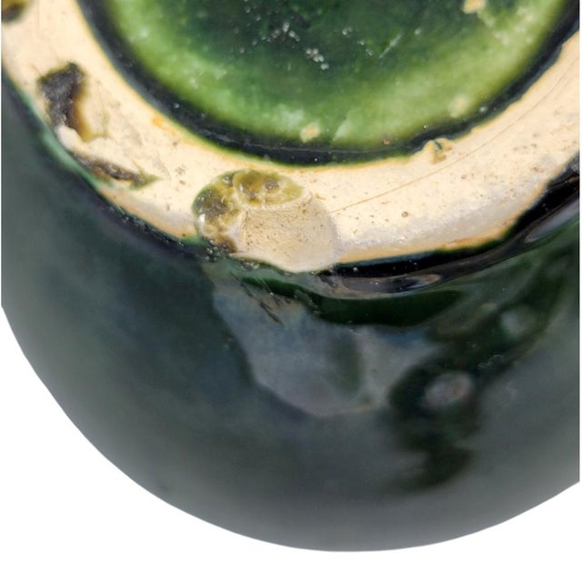 Southern French Handmade Green Glazed Terracotta Confit Jar, 1870-1890 For Sale - Image 10 of 12