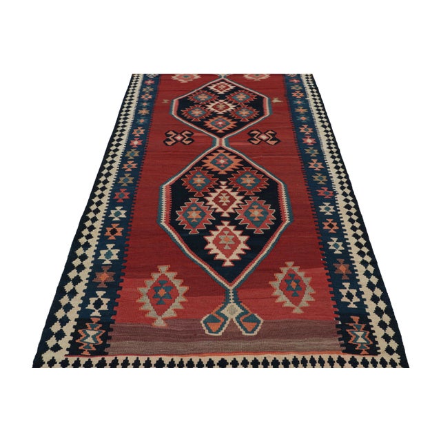 Tribal 1950s Vintage Afghani Tribal Kilim Rug With Open Field and Medallion From Rug & Kilim For Sale - Image 3 of 7