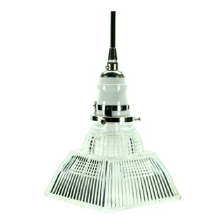 1920s Square Holophane Pendant Lights For Sale