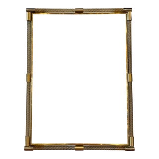 Murano Twist Glass Mirror For Sale