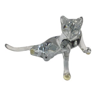 2000’s Baccarat of France “Chat a L’Ecoute” - Cat With Tail Up For Sale