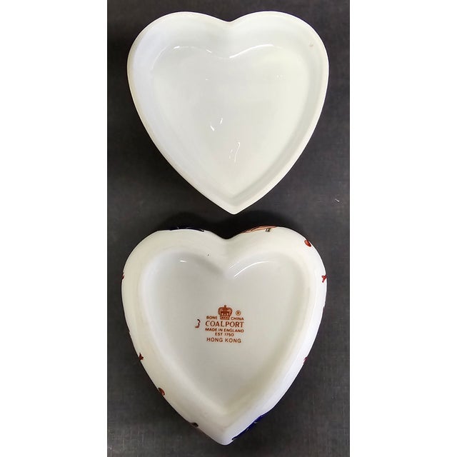 Beautiful Heart Shaped Fine Bone China Case With Lid For Sale - Image 12 of 12