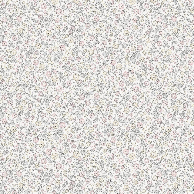 SAMPLE - Boråstapeter Jasmine Wallpaper In Ivory For Sale