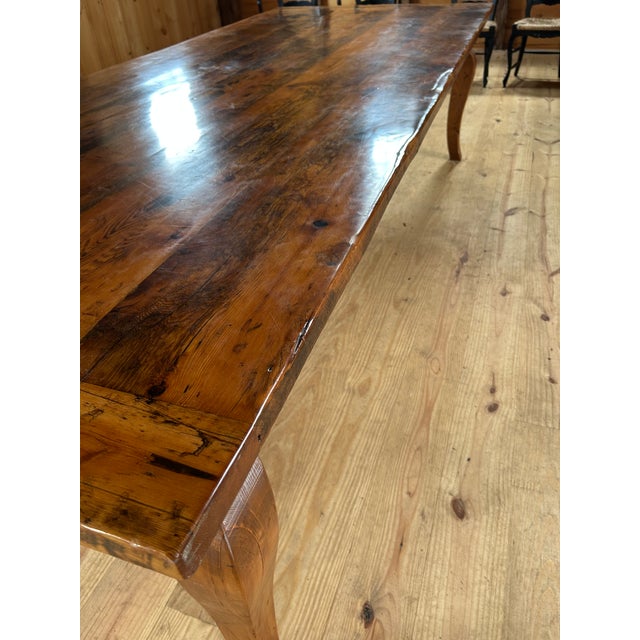 2000 - 2009 Monumental Repurposed Barn Wood Farm Table For Sale - Image 5 of 17