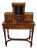 1900s Antique French Louis XVI Burl Walnut Satinwood Inlay Writing Desk For Sale