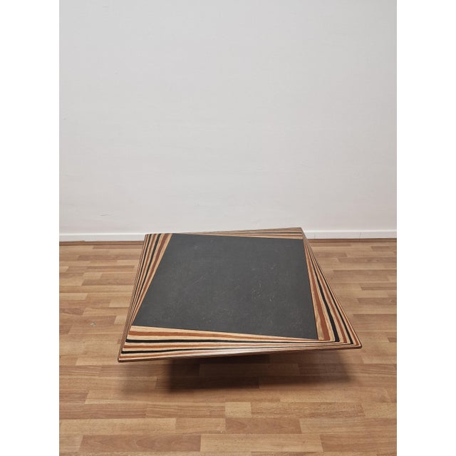 1970s Vintage Coffee Table in Slate and Laminated Wood by Afra and Tobia Scarpa, 1970s For Sale - Image 5 of 17