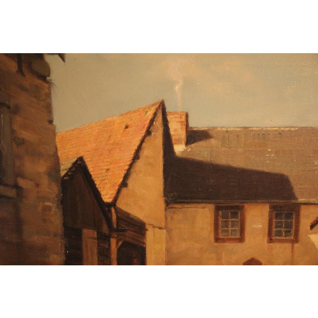 Wolfgang Grünberg, North Gate in Kronenburg, Mid-20th Century, Oil on Canvas, Framed For Sale - Image 4 of 8