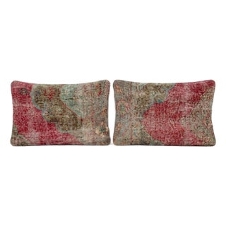 Anatolian Lumbar Rug Pillow Cover 16'' X 24'' - Set of Two For Sale