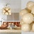 Very large Mid-Century Modern Beige Murano globes Sputnik chandelier, Italy circa 1990s. A pair available - sold and...