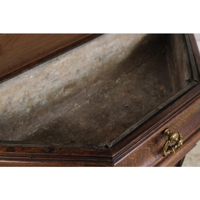 Wood Antique English Oak Jacobean Planter Table For Sale - Image 7 of 15