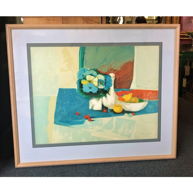 Vintage Mid-Century Claude Lemeret Limited Edition Signed French Still Life Painting For Sale - Image 10 of 10