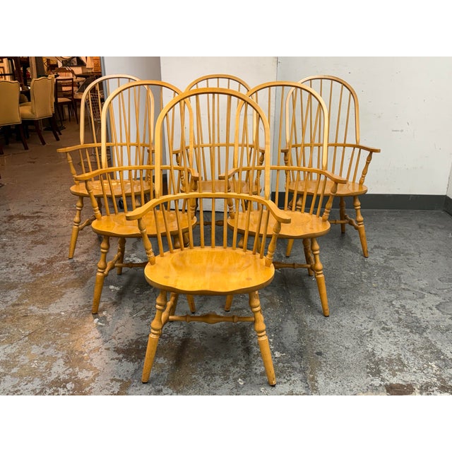 Design Plus Gallery presents a Set of Six Vintage Windsor Armchairs from Habersham Plantation. Founded in 1972, Habersham...