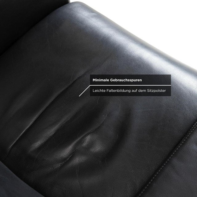 Ego High Back Armchairs in Black Leather from Rolf Benz, Set of 2 For Sale - Image 10 of 18