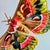 Moth Original Oil Painting, Pink and Green, Faux Bamboo Frame by Tatiana Duperault For Sale - Image 4 of 5