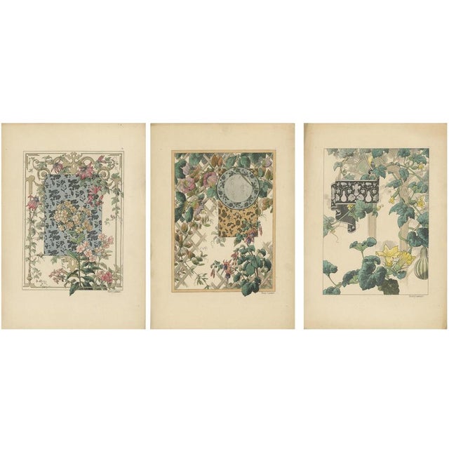 La Flore Décorative, 1896, Paper, Set of 3 For Sale - Image 10 of 10