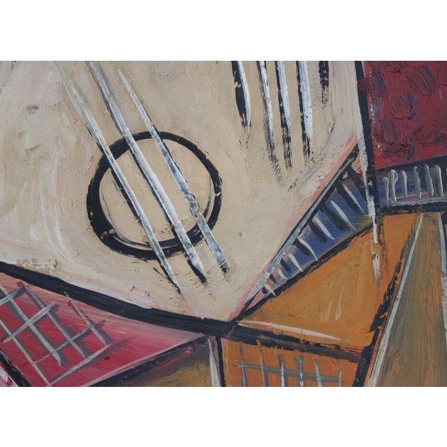 Postwar European Artist, The Vanguard Series Nr. XXVII Abstract Composition, 1950s-1970s, Oil on Board, Framed For Sale - Image 10 of 12