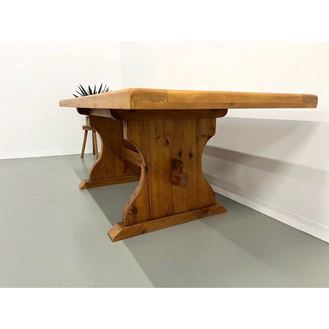 Wood Savoyard Monastery Dining Table in Pine, 1970 For Sale - Image 7 of 18