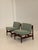 Brutalist Chairs with Wooden Frame and Fabric Padding, 1970s, Set of 2 For Sale - Image 6 of 8
