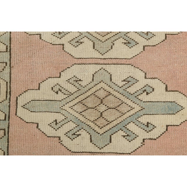 Peach Oushak Vintage Handknotted Runner For Sale - Image 8 of 10