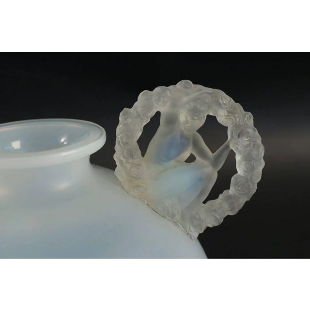 Glass Vintage Opalescent Ronsard Vase by René Lalique For Sale - Image 7 of 8