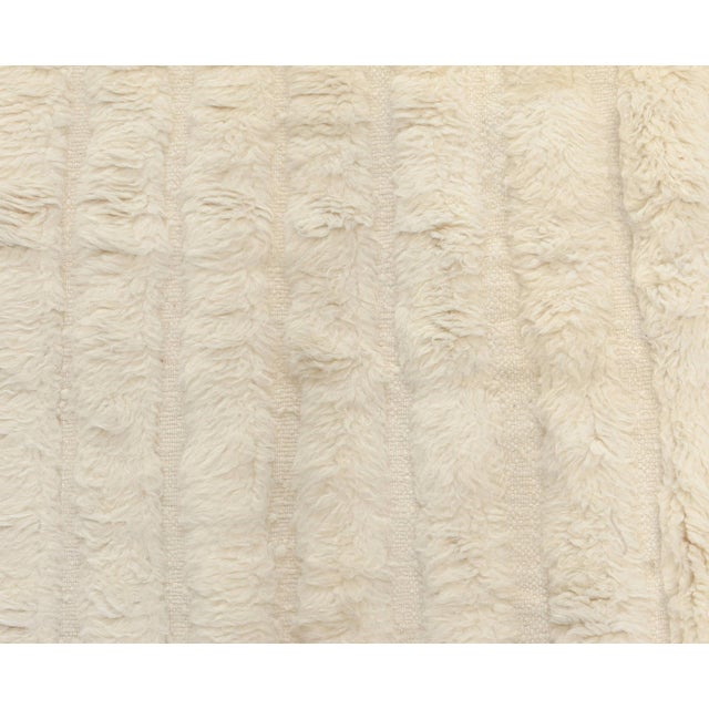 Cream "Brique" Contemporary Moroccan Solid Cream Hand-Knotted Rug by Doris Leslie Blau For Sale - Image 8 of 8