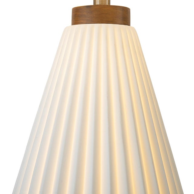 Nova of California Concord Bone Porcelain 28" Table Lamp, White Walnut For Sale In Los Angeles - Image 6 of 12