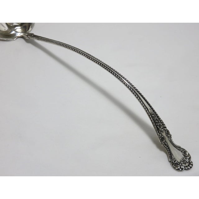 Victorian Large Antique American Sterling Silver Punch Bowl Ladle by Gorham For Sale - Image 3 of 13
