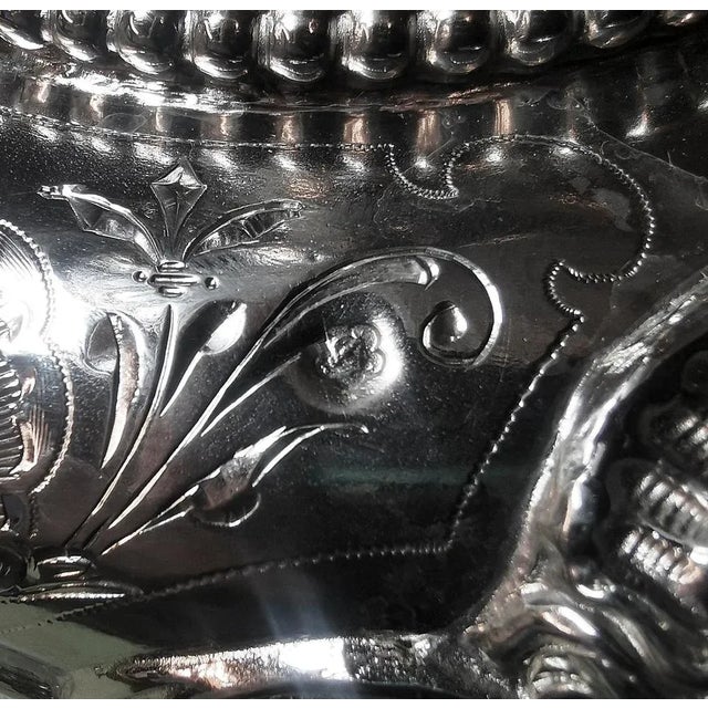 Metal Viennese Art Nouveau Silver Centerpiece with Original Glass Bowl, 1900s For Sale - Image 7 of 9