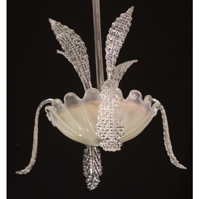 Metal Art Decò Murano Glass Leaves, 1950s For Sale - Image 7 of 12