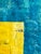 Contemporary Oasis Over Size Abstract Yellow/Blue Painting For Sale - Image 3 of 5